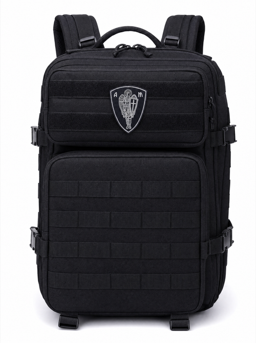 Archangel Michael Patch - on backpack