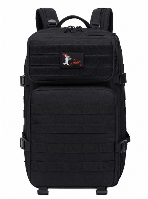 Cat vs Devil Patch - on backpack