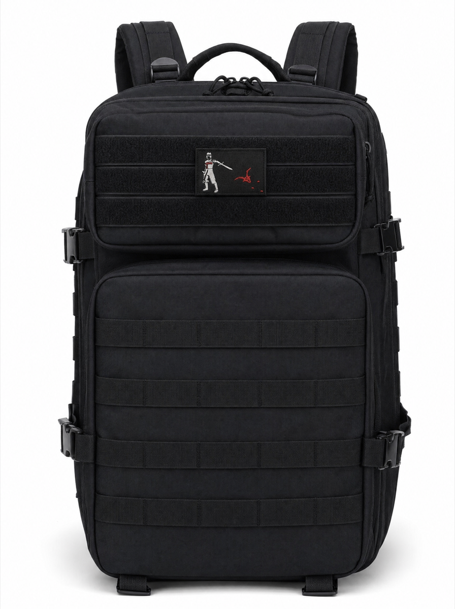 Crusader Pirate Patch - on backpack