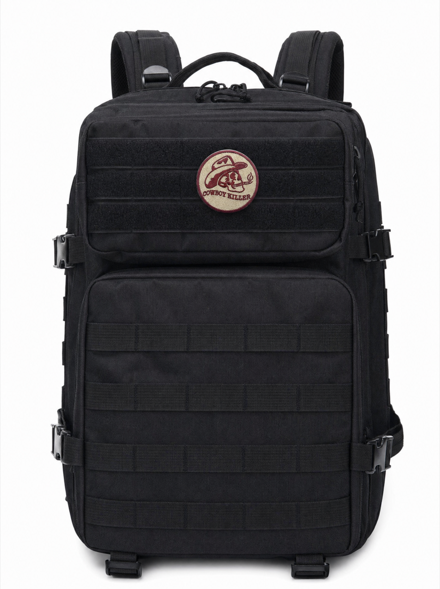 Cowboy Killer Patch - on backpack