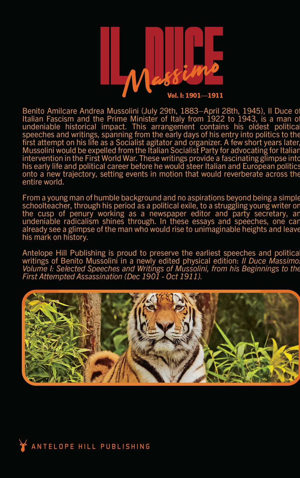 Il Duce Massimo, Vol. 1 - Back Cover