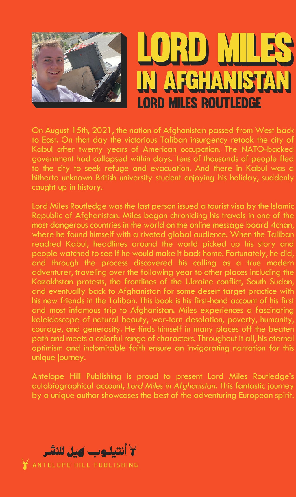 Lord Miles in Afghanistan - Back Cover