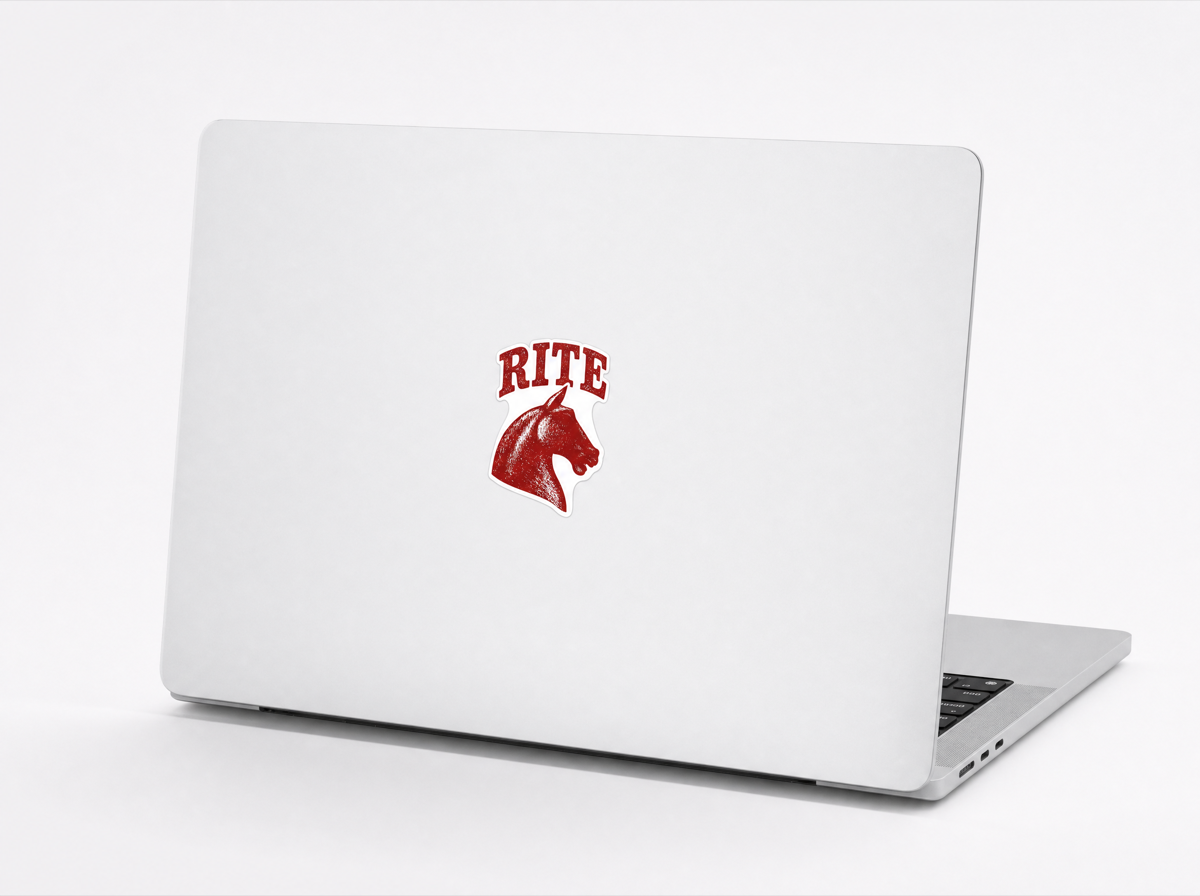 RITE sticker on laptop