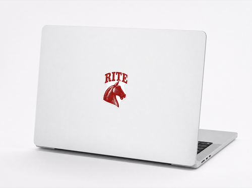 RITE sticker on laptop
