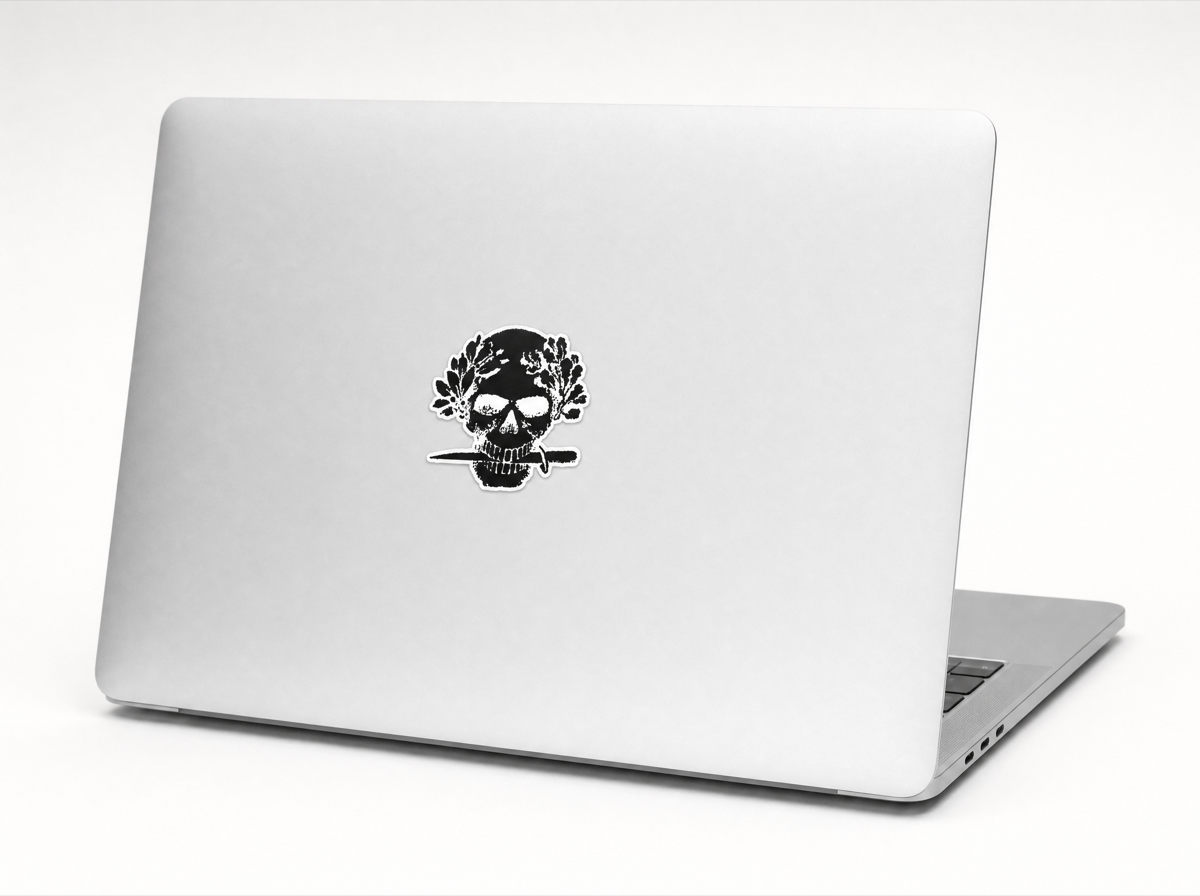 YOU KNOW WHAT sticker on laptop