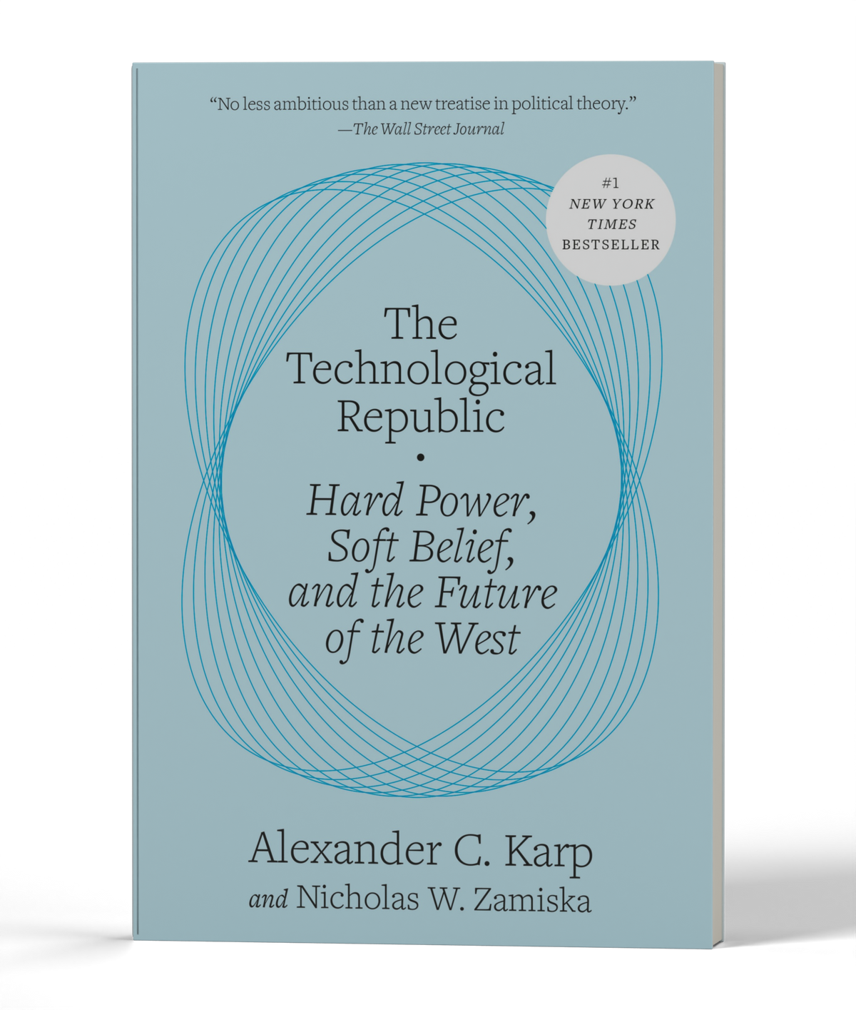 The Technological Republic: Hard Power, Soft Belief, and the Future of the West — 3D product photo